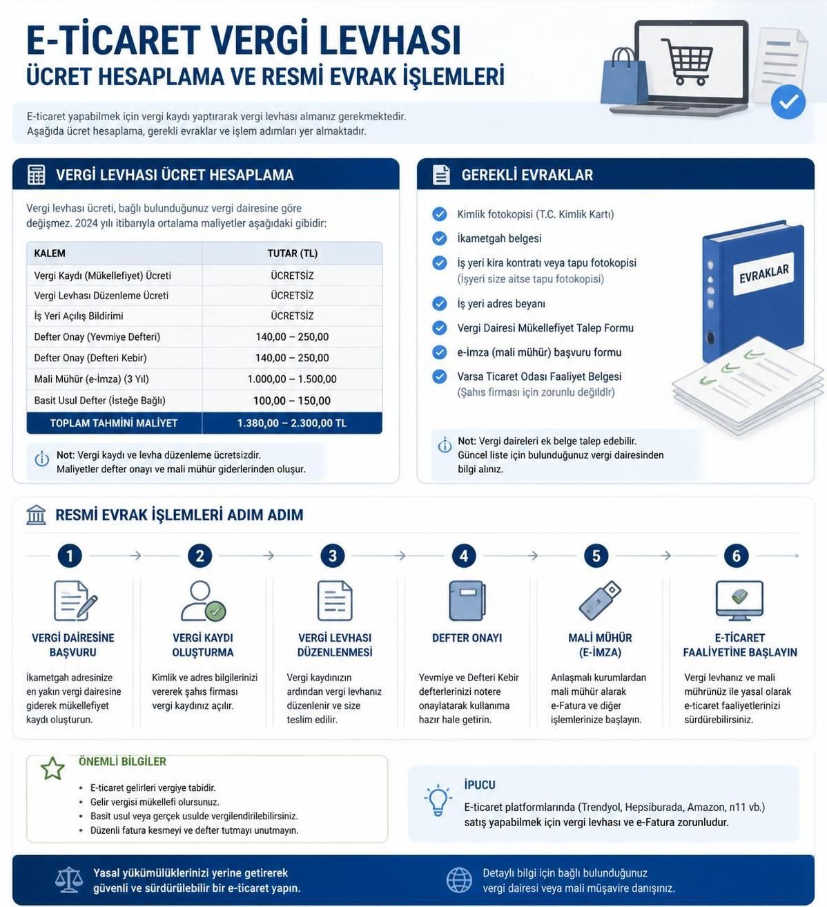 e ticaret vergi levhası ücreti nedir, ne kadar tutar ve nasıl hesaplanır? bu rehberde e ticaret vergi levhası ücretlerinin detaylarını ve hesaplama yöntemlerini öğrenin.
