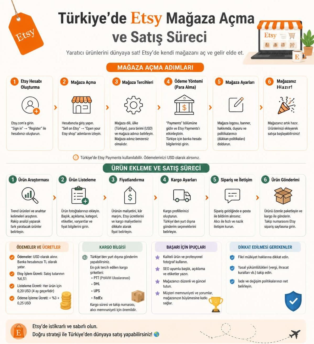 etsy'de satış yapmak ücretli mi? etsy satış ücretleri nasıl öğrenilir ve satış yaparken dikkat edilmesi gereken önemli noktalar nelerdir? tüm detayları bu rehberde keşfedin.