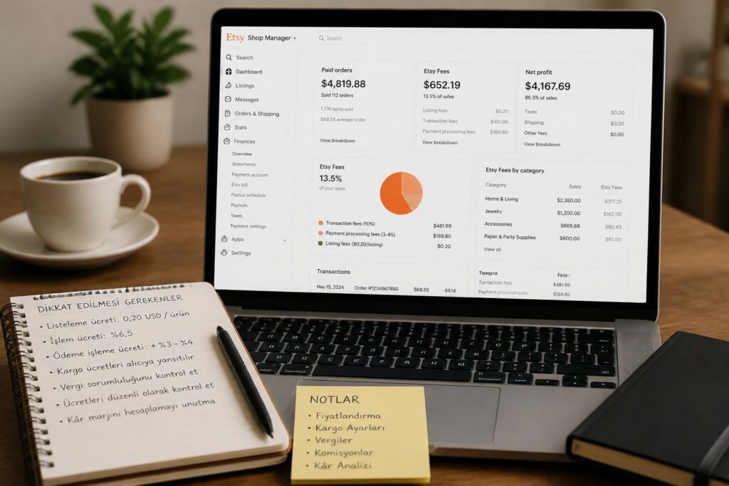 etsy'de satış yapmak ücretli mi? etsy satış ücretleri, nasıl öğrenilir ve dikkat edilmesi gereken önemli noktalar hakkında detaylı bilgiler.