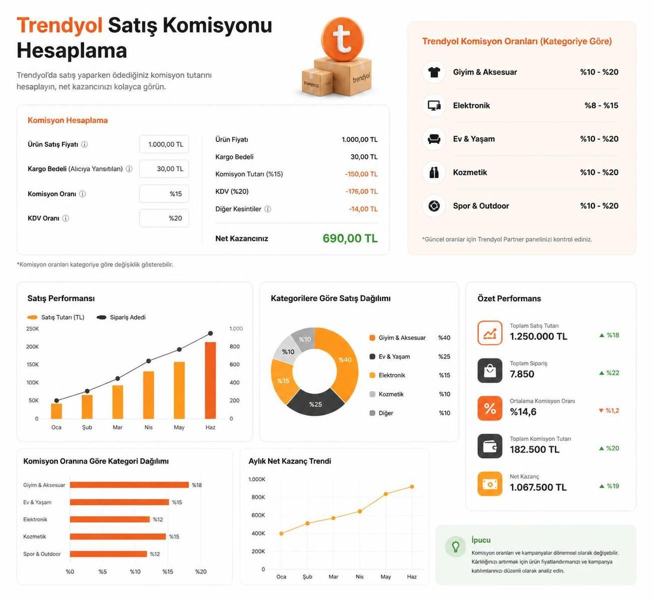 trendyol satış komisyonu ne kadar? trendyol'da satış komisyonunun oranları ve hesaplama yöntemleri hakkında detaylı bilgi alın.