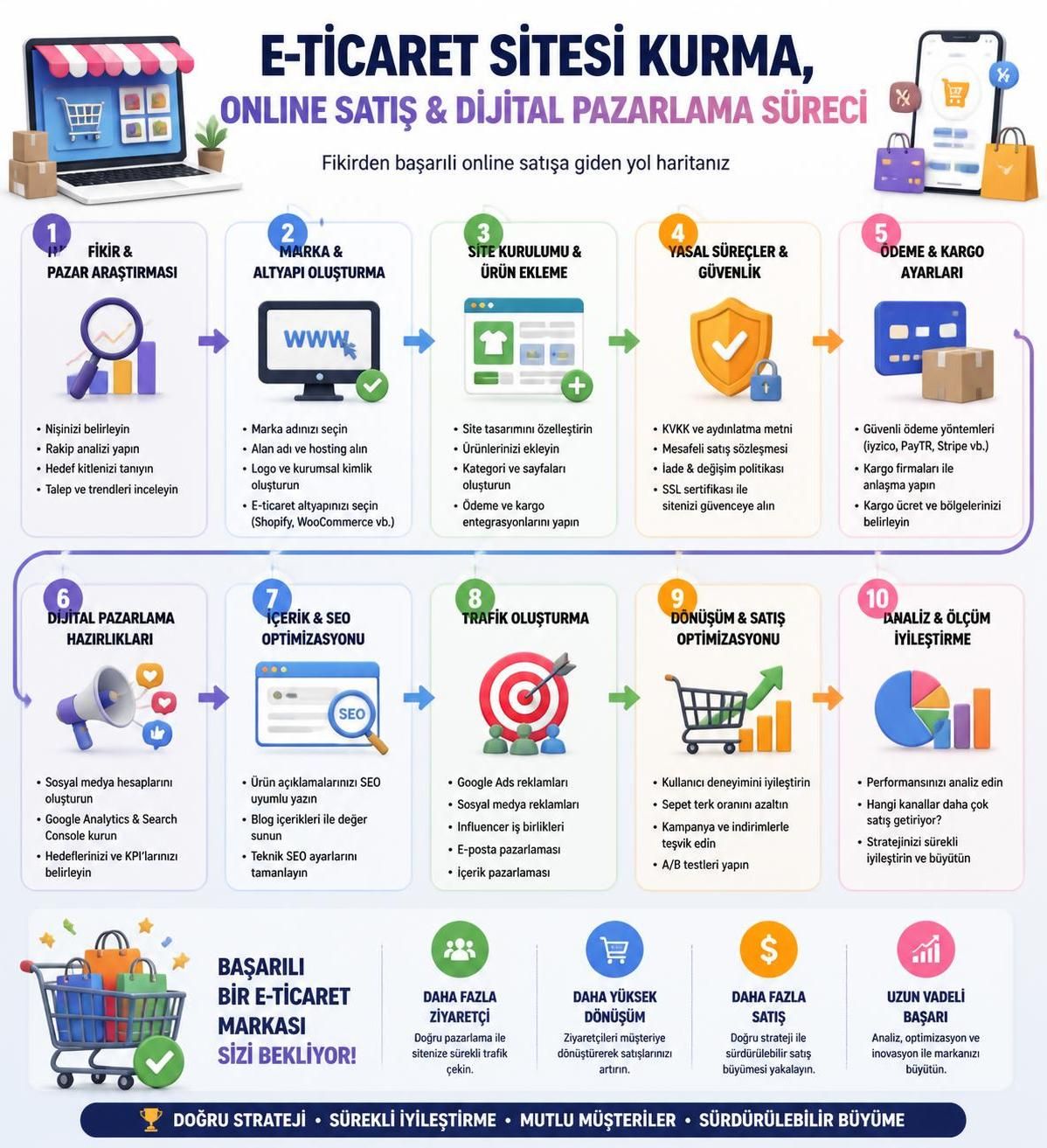 e ticaret nasıl yapılır ve aşamaları nelerdir? bu temel rehber ile e ticaretin adımlarını öğrenin ve başarılı bir online iş kurmanın yollarını keşfedin.